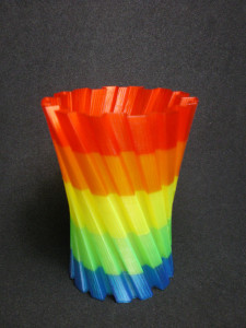 Multicolour cogvase that will be showcased this weekend!