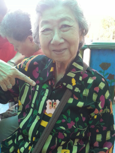 Grandmother qilled her own  butterfly