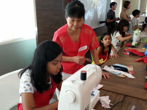 Usage of the sewing machine