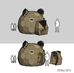 Bart Cardboard Sculpture